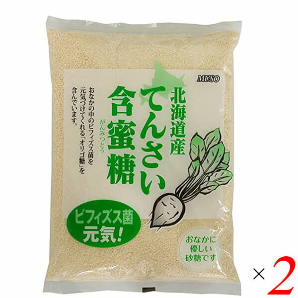 砂糖 てんさい糖 国産 ムソー 北海道産 てんさい含蜜糖 500g 2個セット