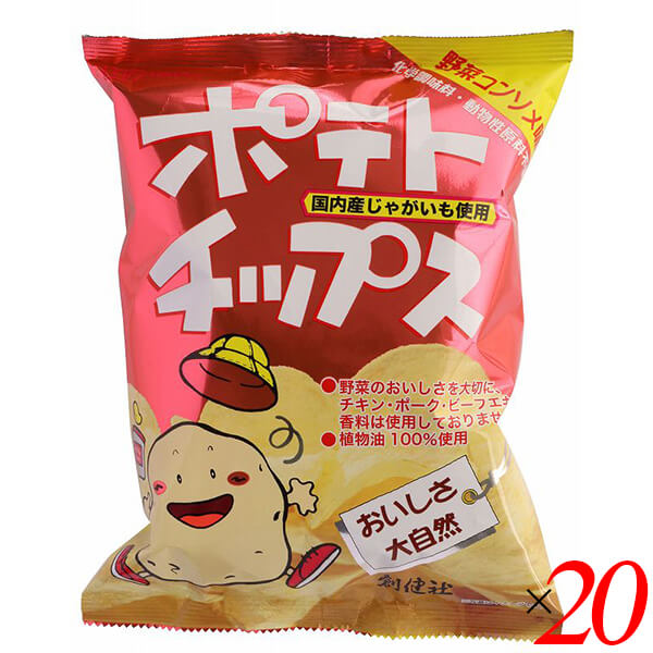 【スーパーSALE！ポイント6倍！】ポテトチップス ポテチ コンソメ 創健社 ポテトチップス 野菜コンソメ味 60g 20個セット 送料無料