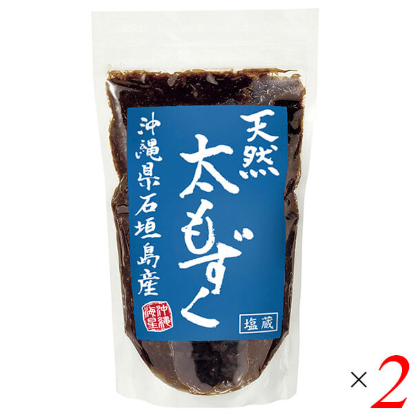 沖縄県石垣島産天然太もずく(塩蔵)は沖縄県石垣島産100％使用 手摘みで収穫 太くて歯ごたえがある 塩蔵タイプで長期保存可 1本1本が太く歯ごたえがあり、ヌメリが多くて美味しい 塩抜き後、酢の物や天ぷら、雑炊などに ◆お召し上がり方 1.使用分のもずくを流水で水洗いする 2.大きめのボールにもずくを入れ、充分に水を注ぎます 3.約20分〜30分程放置する（水1Lに塩大さじ1を入れると塩がより早く抜ける） 4.塩抜き後、軽く水で流してから使用。もずく酢や天ぷら、雑炊などに。 ■商品名：もずく 天然 太もずく 沖縄県 石垣島産 天然 太もずく 塩蔵 かけはし 国産 送料無料 ■内容量：500g×2個セット ■原材料名：もずく(沖縄県石垣島)、食塩(天日塩) ■栄養成分表示： 100g(当たり)／エネルギー 5kcal／タンパク質 0.3g／脂質 0.1g／炭水化物 2.2g／食塩相当量 19.6g ■アレルゲン：無 ■メーカー或いは販売者：株式会社かけはし ■賞味期限：製造日より6ヶ月 ■保存方法：常温保存、開封後は冷蔵庫で保存 ■区分：食品 ■製造国：日本【免責事項】 ※記載の賞味期限は製造日からの日数です。実際の期日についてはお問い合わせください。 ※自社サイトと在庫を共有しているためタイミングによっては欠品、お取り寄せ、キャンセルとなる場合がございます。 ※商品リニューアル等により、パッケージや商品内容がお届け商品と一部異なる場合がございます。 ※メール便はポスト投函です。代引きはご利用できません。厚み制限（3cm以下）があるため簡易包装となります。 外装ダメージについては免責とさせていただきます。