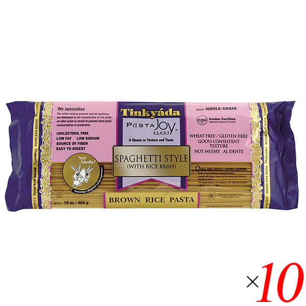 玄米 パスタ スパゲティ 玄米スパゲッティスタイル 454g 10個セット Tinkyada 送料無 ...