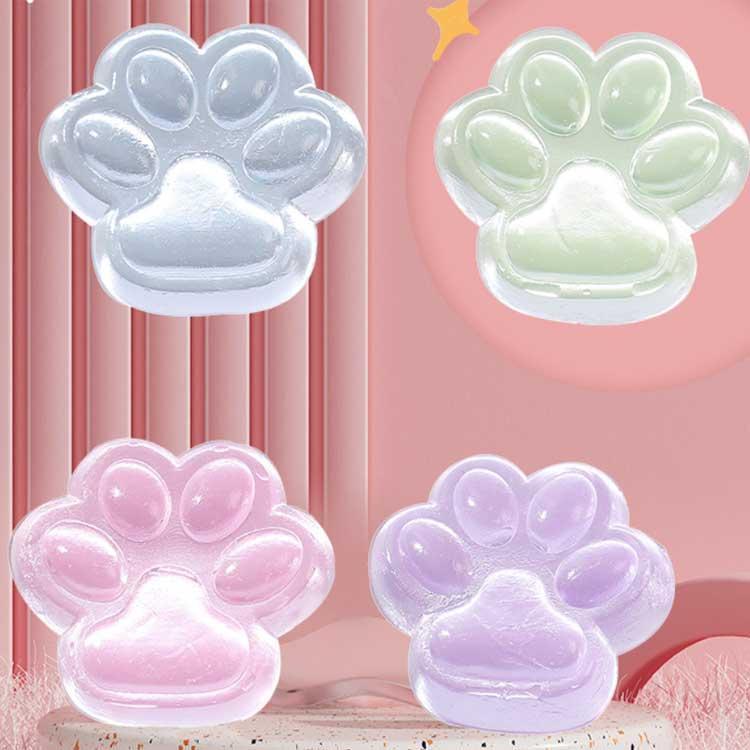 【50個セット】肉球 スクイーズ もちもち シールに貼る もっちり ストレス解消グッズ ぷにぷに 透明 ストレス解消おもちゃ スクイーズ 猫爪 減圧お bshop03-10020485 B ショップ3楽天市場店 サンプル画像2