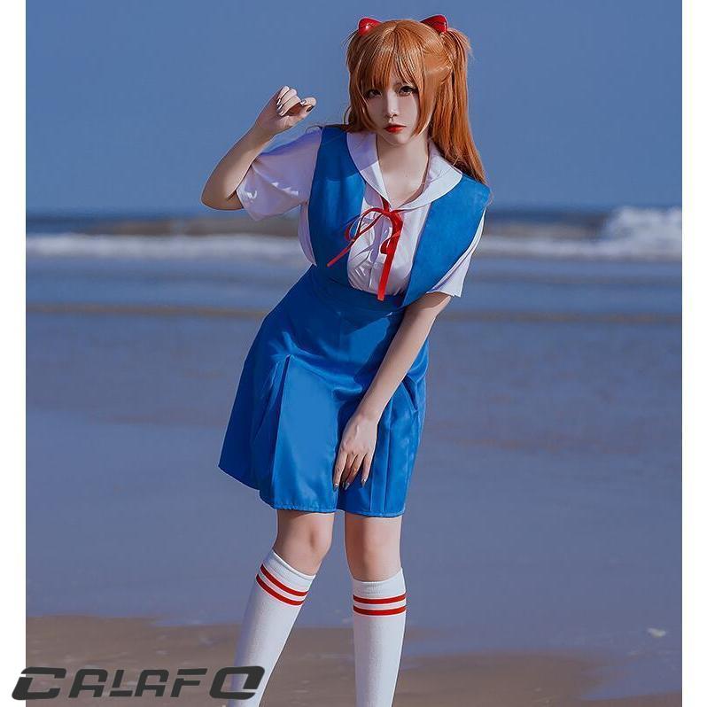 新世紀エヴァンゲリオン風 明日香 綾波レイ 惣流・アスカ・ラングレー 制服 劇場版 コスプレ衣装cosplay 演出服 イベント ハロウィン変装 仮装