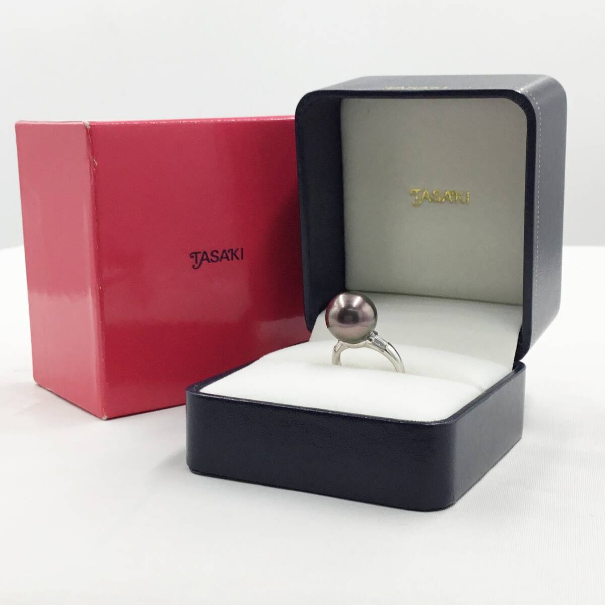 楽天市場】tasaki pt900 黒蝶真珠 リングの通販