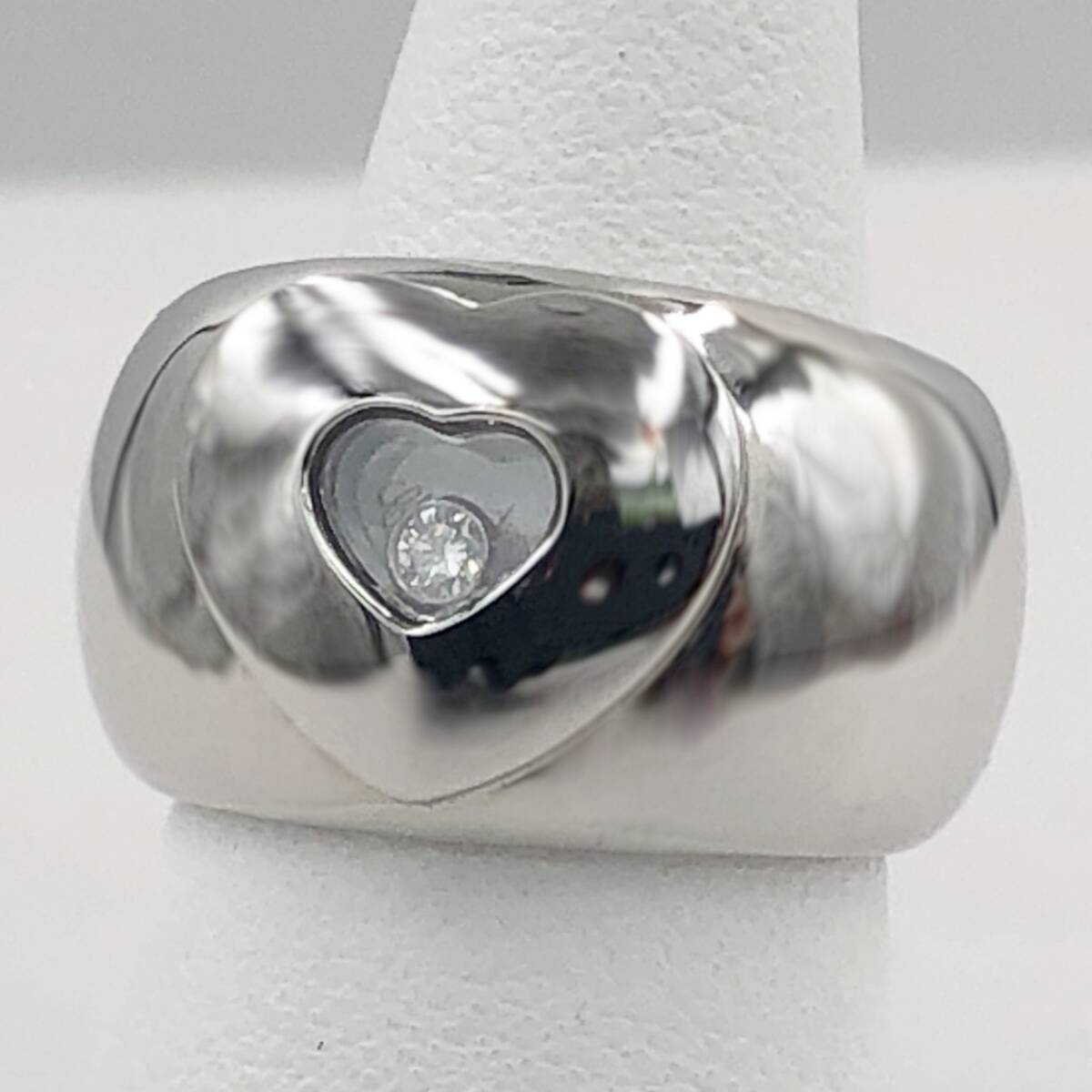 Rakuten - 【中古】ショパール リング Chopard ハッピーダイヤ ハート 11.5号 ダイヤ K18WG 750 ホワイトゴールド 149827