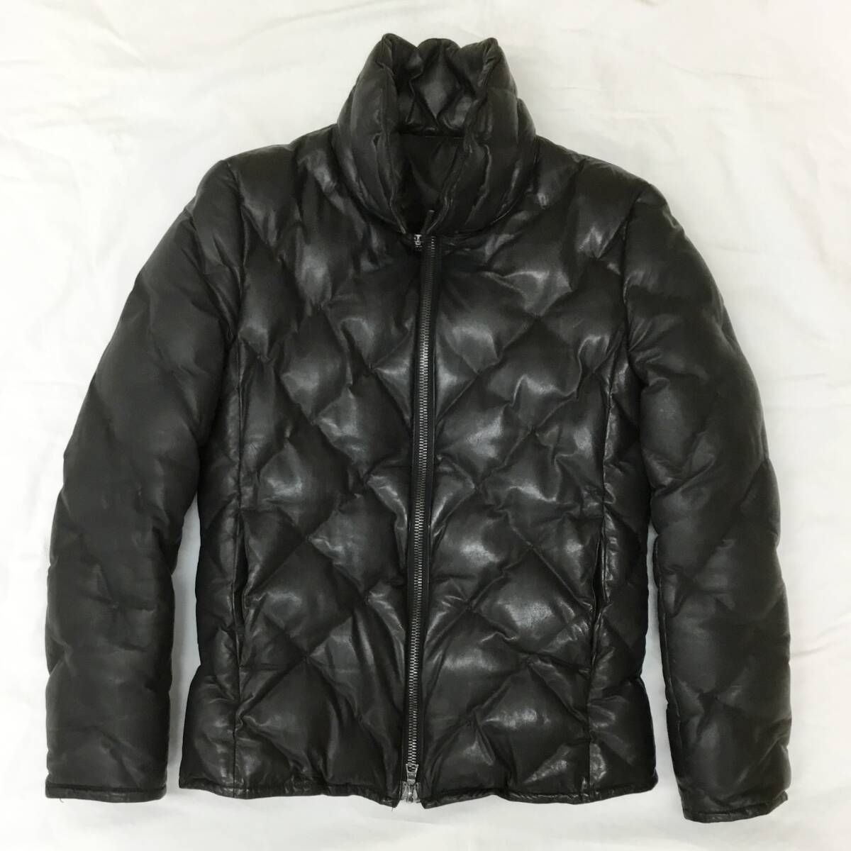 【中古 】バックラッシュ 革ジャン ISAMU KATAYAMA BACKLASH カンガルー レザー ダウンジャケット 1363-04 ブラック S 149870