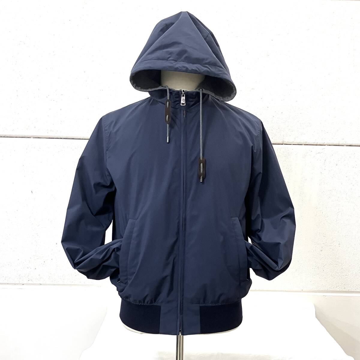 Rakuten - 【中古】ラルフローレン RALPH LAUREN PURPLE LABEL パープルレーベル リバーシブル フーディージャケット XS ネイビー/グレー　151212
