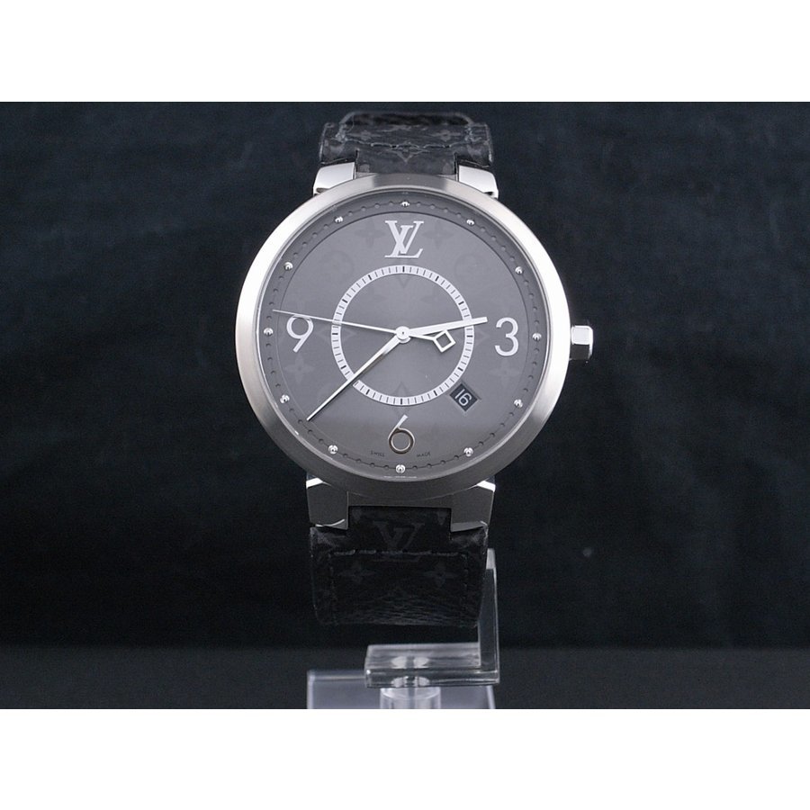 【中古】ルイヴィトン 時計 タンブールスリム LOUIS VUITTON Q1DMO エクリプス GM クォーツ QZ 箱 保証書付 w142542