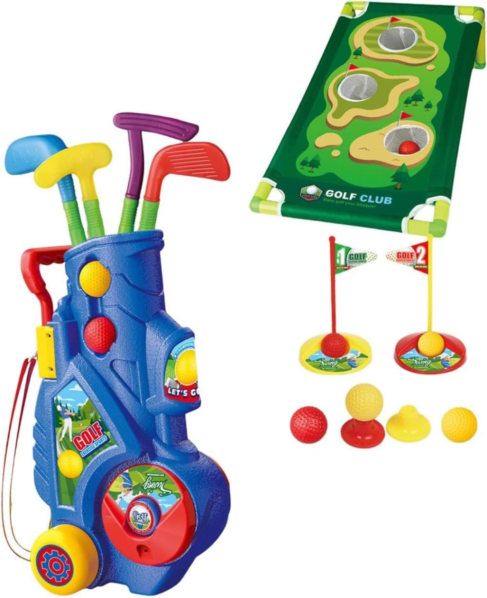 子供用ゴルフセット ミニゴルフ プレイセット 練習ホール 教育用パター ギフト おもちゃ スポーツ ゴルフクラブ 子供用ゴルフクラブ 幼児用