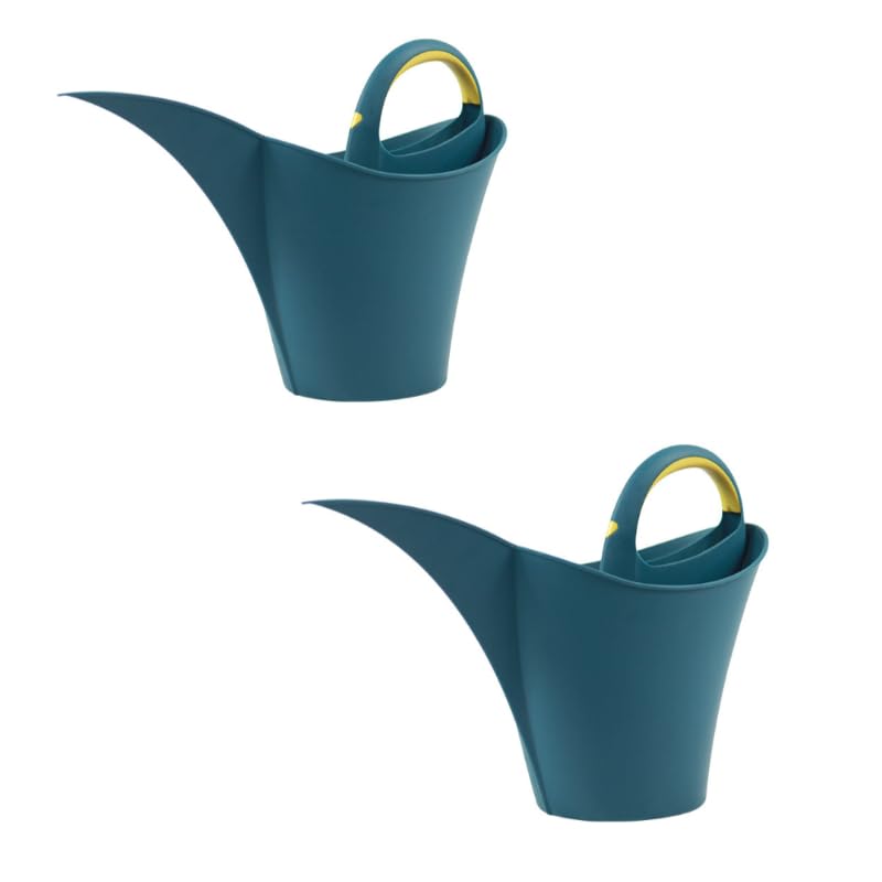 ジョウロ 2個セット 家庭用 長口ジョウロ プラスチック ハンドル付き おしゃれ ジョウロ かわいい じょうろ 細くて細いノズル 散水スプレー 大容量 耐久性 軽い 持ち運びやすい クリエイティブ 先のとがったノズル ジョウロ バルコニー 花 ガーデニング (ブルー)