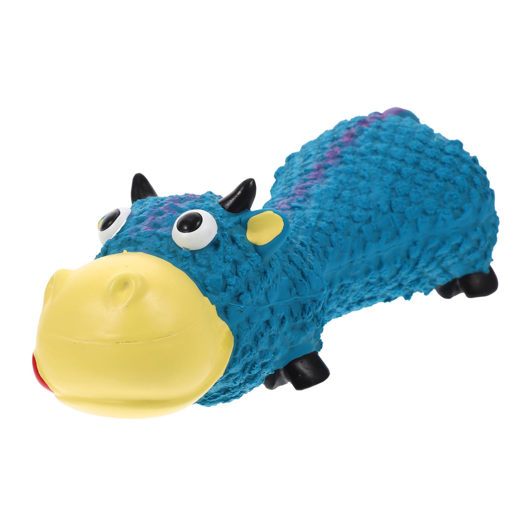 小型犬用耐久ラテックス製牛形状 音付き 歯磨き兼用 知育遊び 子犬向け家具破損防止ペット