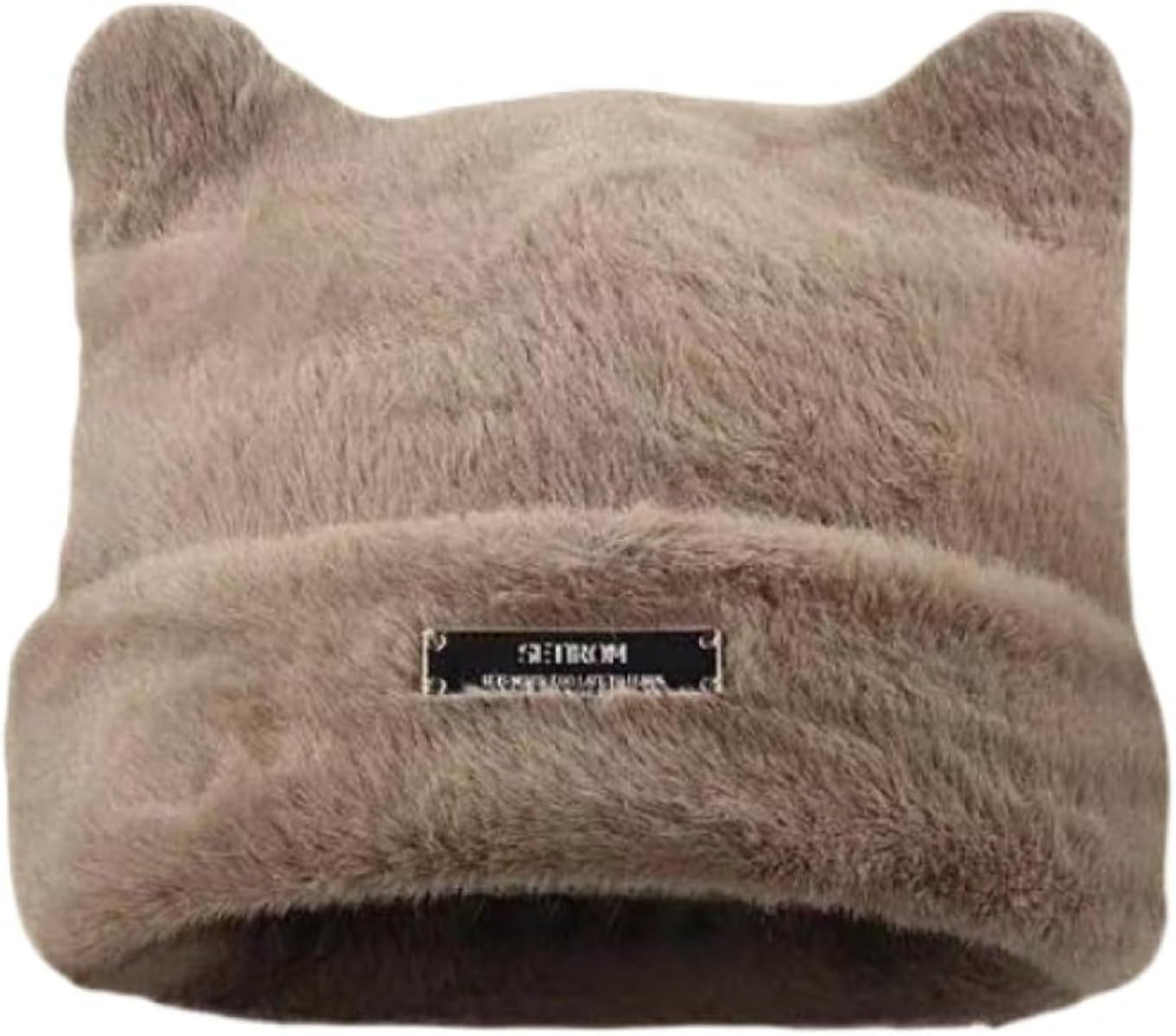 ニット帽 キャップ 猫の耳 レディース もこもこ 秋冬 防寒 保温 防風 大きいサイズ フェイクファー か..