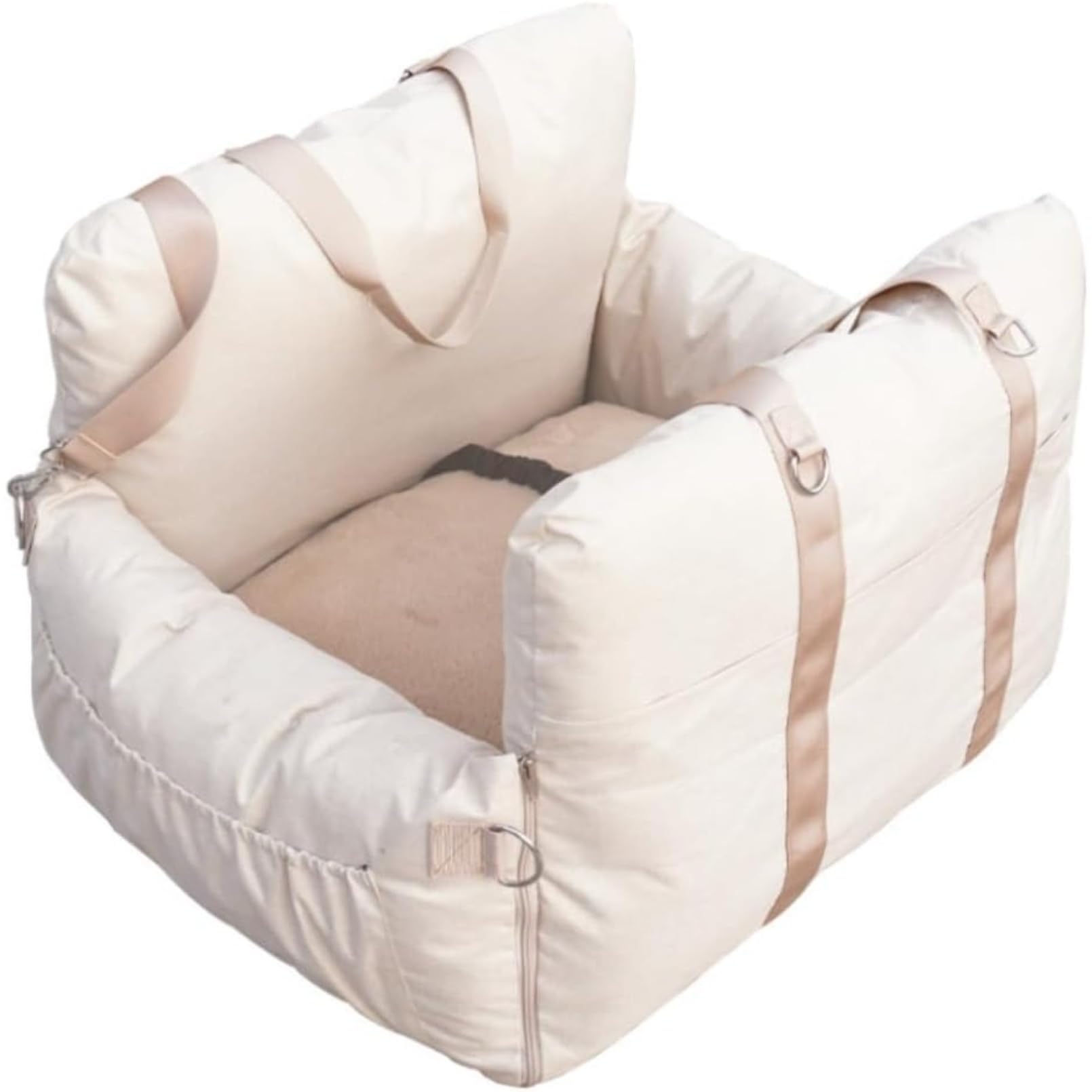 亜麻 小型犬 ドライブベッド イヌ クルマヨウベッド 猫 ペットカーマット、四季、犬車の巣、前後犬用ベッド 猫 ポータブルペットドライブシート 犬車に乗せるグッズ