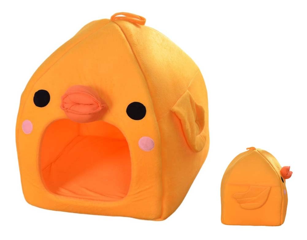 ペットスタイル ひよこ型 ペット ハウス ベッド ソファ マット クッション 犬 猫 可愛い ヒヨコ多機能 ..