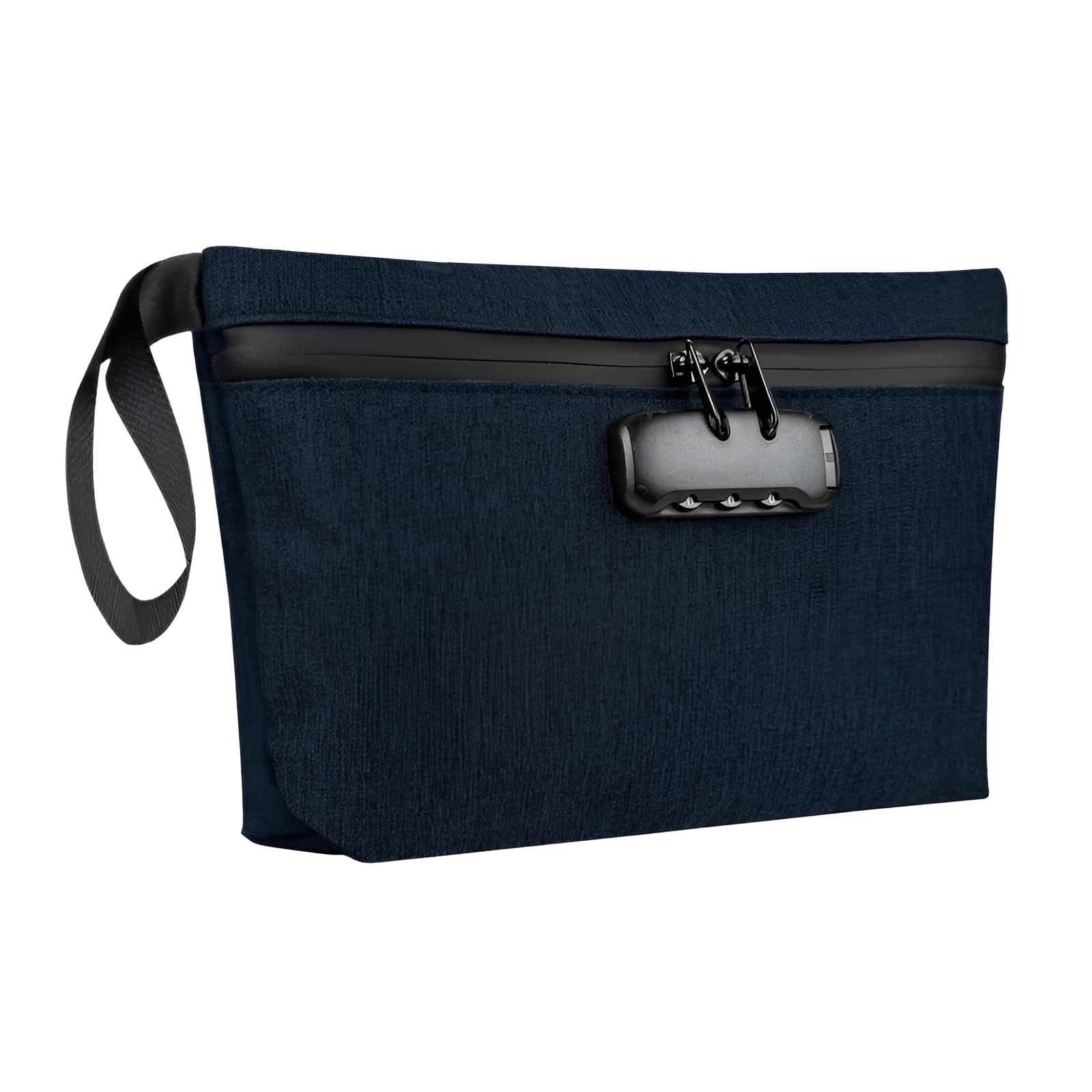 防犯セキュリティポーチ 3桁ダイヤルロック 鍵付き 防臭 収納ボックス 軽量ポータブル 旅行 出張 オフ..