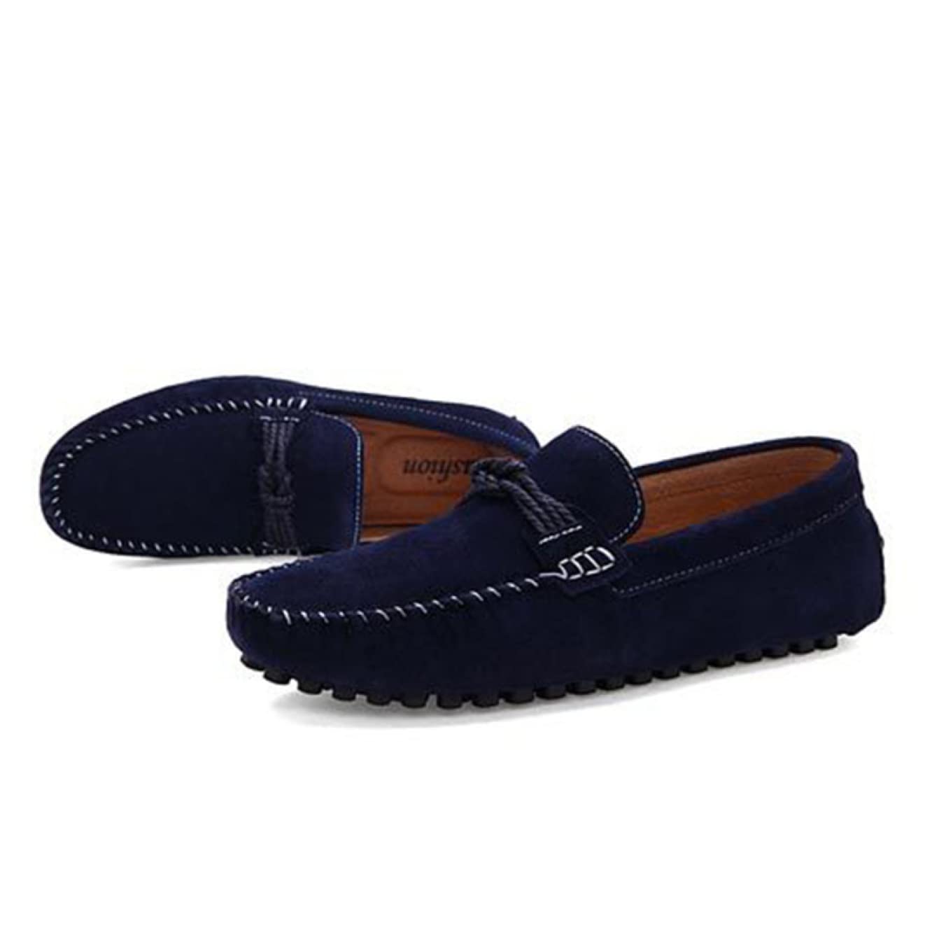 メンズ ローファー 革靴 コインローファー ビジネスシューズ スェード 合成皮革 黒 ブラック ブラウン ..