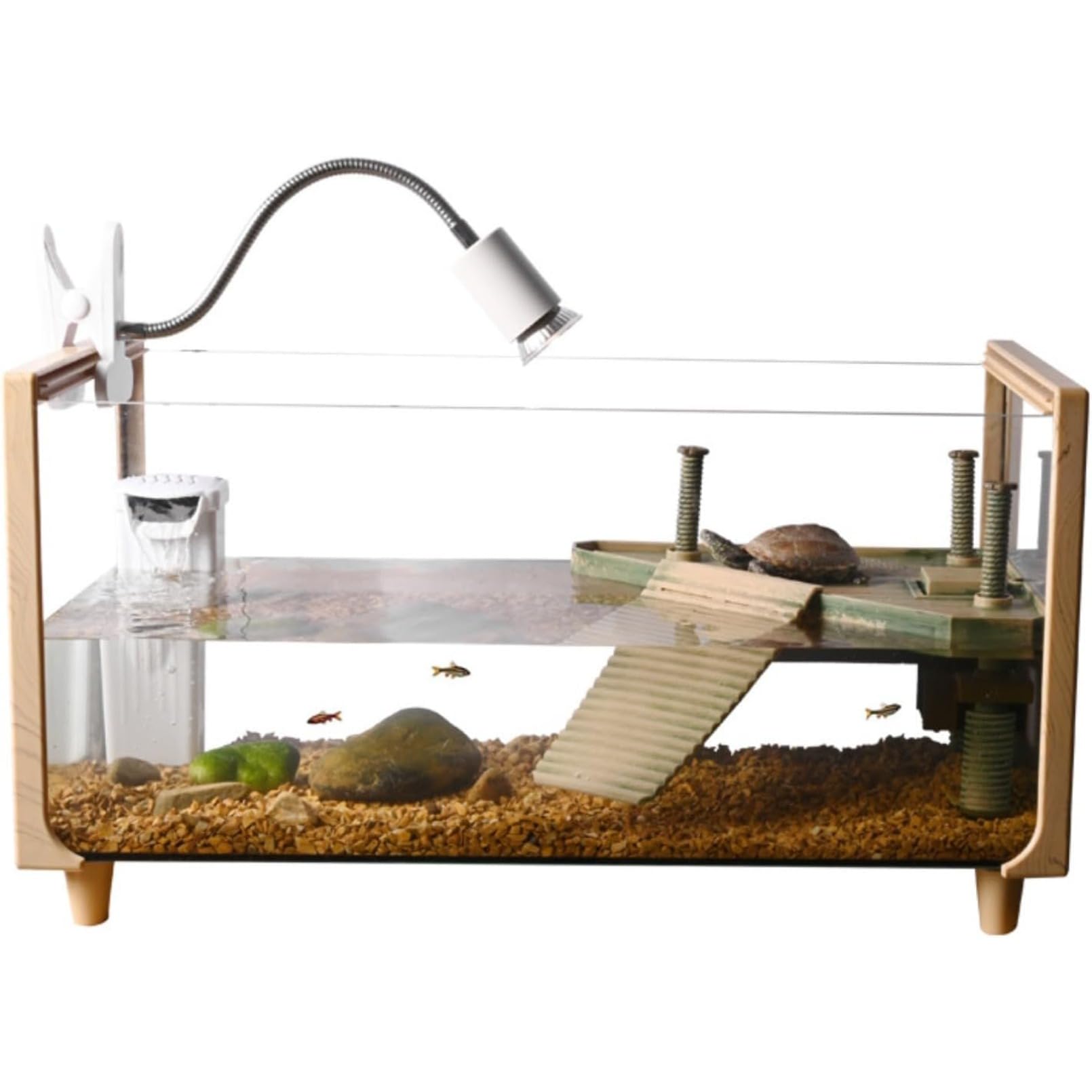 亀 水槽 大きい 透明 リクガメ ケージ カメの生息地 飼育箱 リクガメ ケージ 高精細ガラス 360° 完全表..