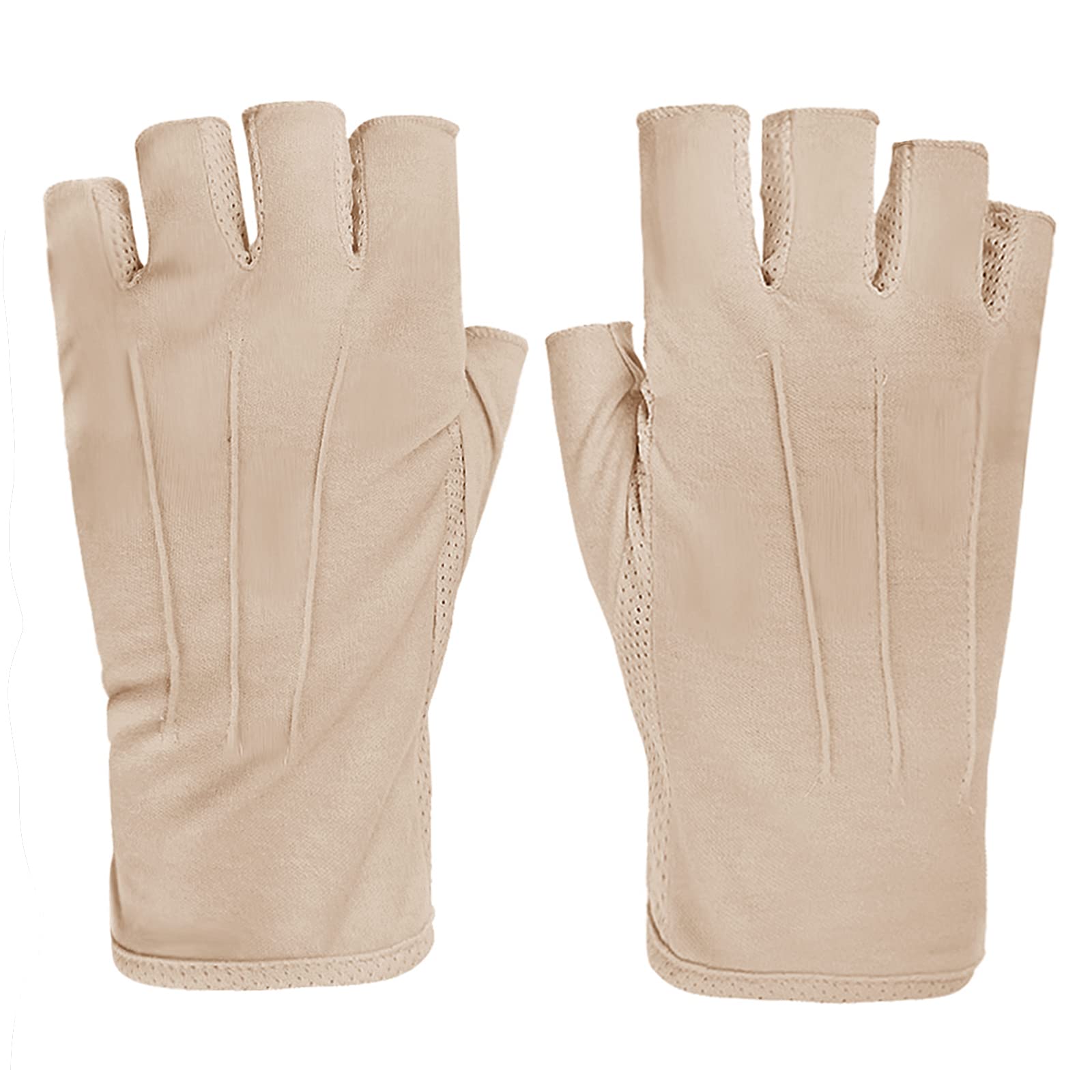 指なし手袋 半指手袋 メンズ レディース uvカット手袋 日焼け対策 紫外線カット 滑り止め付き 作業用手袋 薄め 通気 メッシュ 綿手袋 ショート アウトドア スボーツ 自転車 バイク サイクリング 釣り 登山 運転 日よけ手袋