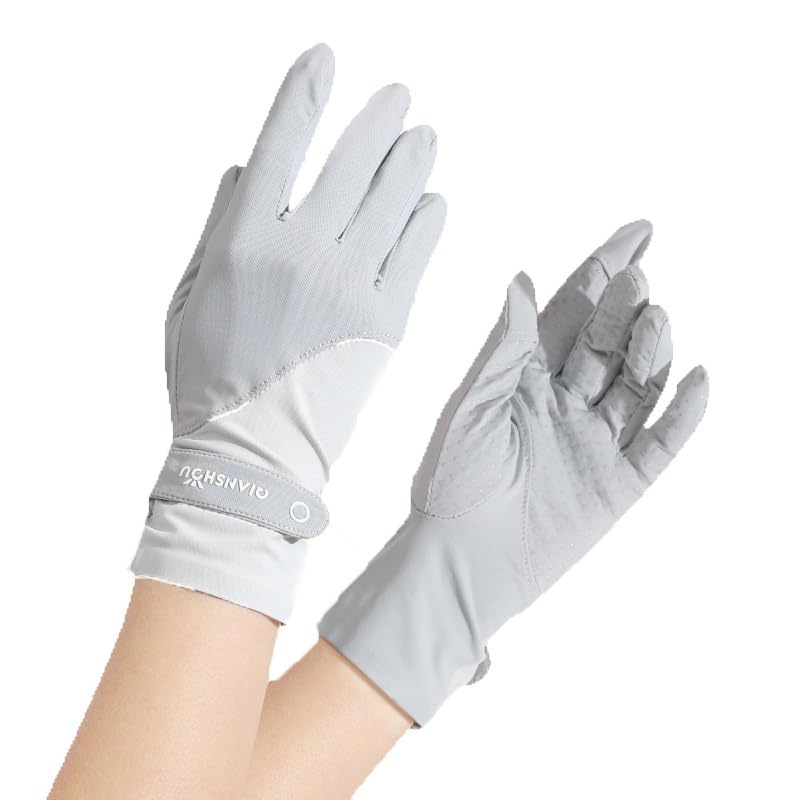 UVカット手袋 日焼け止め手袋 レディース グローブ 5本指 2指出し手袋 -5℃ 冷感 ひんやり 春秋 夏用 uv手袋 紫外線対策 日除け手袋 滑り止め ゴム付き 運転手袋 吸い汗 速乾 ストレッチよい アウトドア スボーツ 自転車 登山手袋 黒い