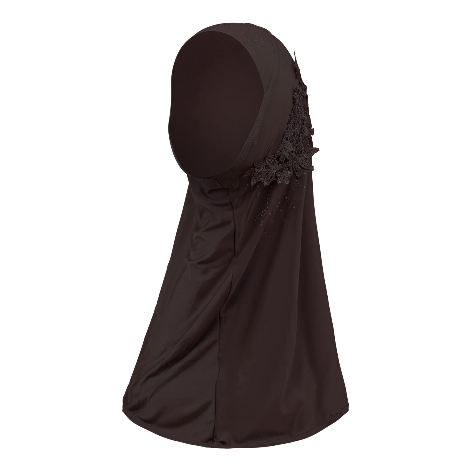 ムスリム ヒジャブ ムスリム帽子 レディース ターバン キャップ ロングヘッドカバー ひんやり 吸い汗 ..