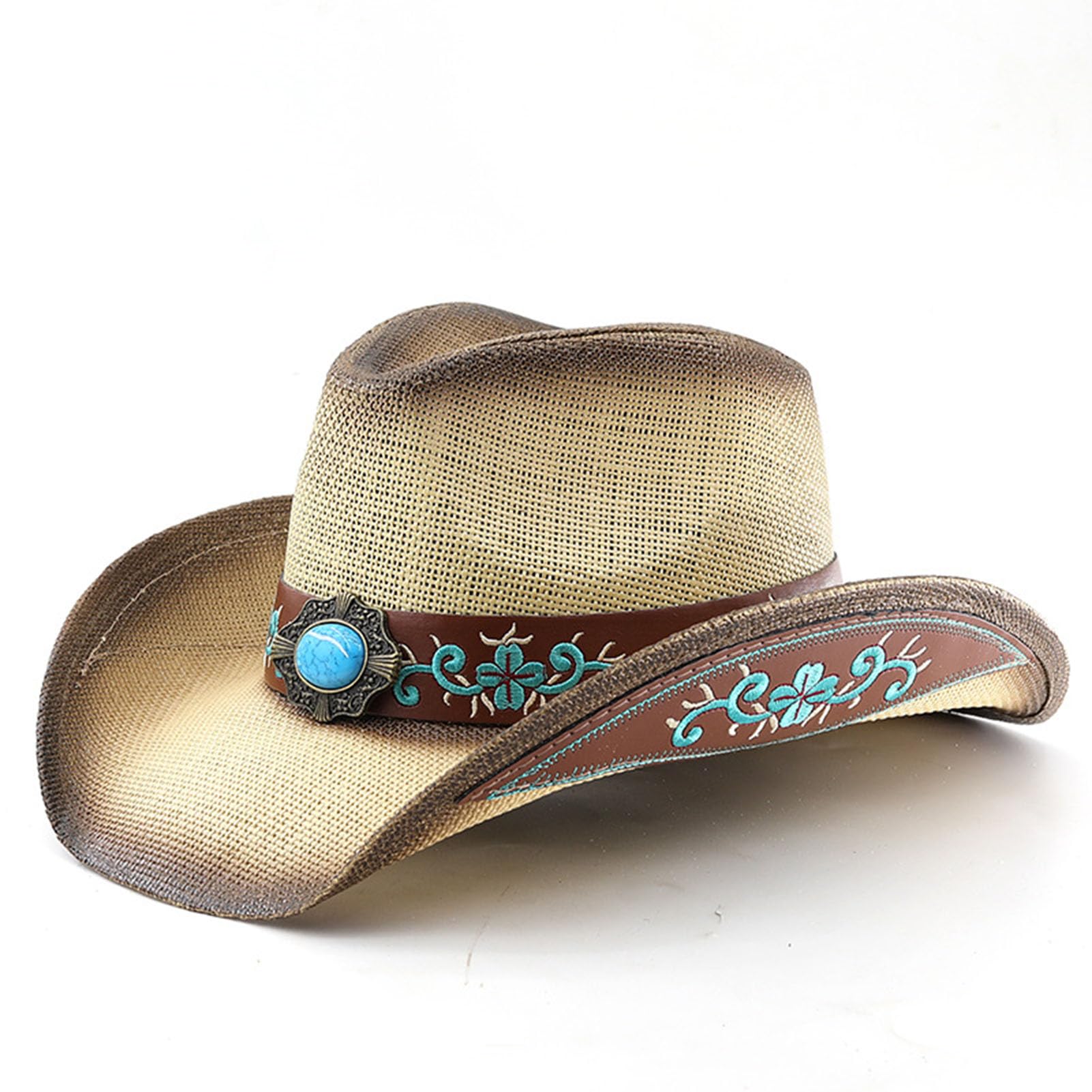 テンガロンハット 大きいサイズ 帽子 メンズ レディース 刺繍 日よけ帽子 ベルトの装飾 バケットハット..