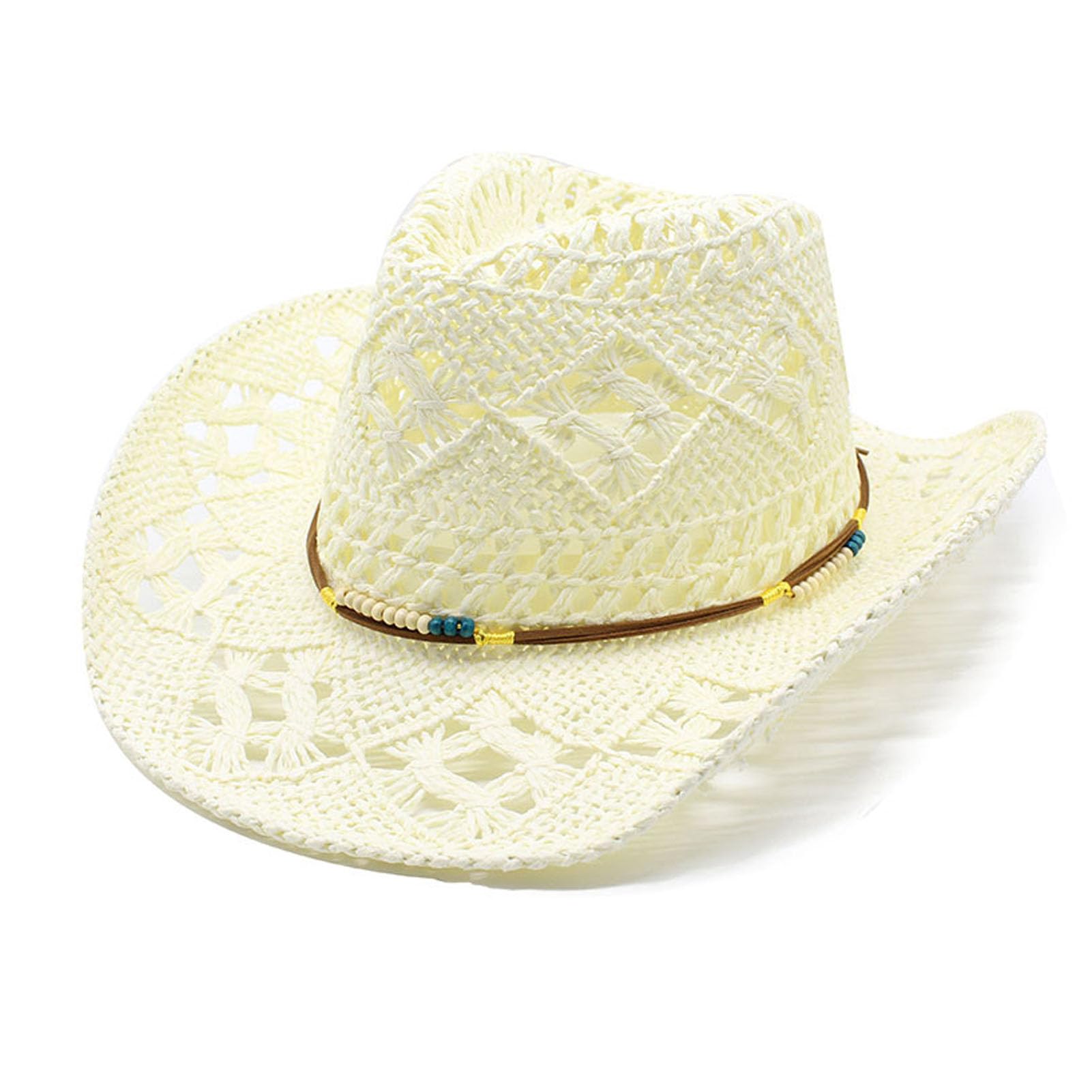 麦わら帽子 通気性 ストローハット あご紐 広つば テンガロンハット 中折れ ハット メンズ 旅行 海水浴..