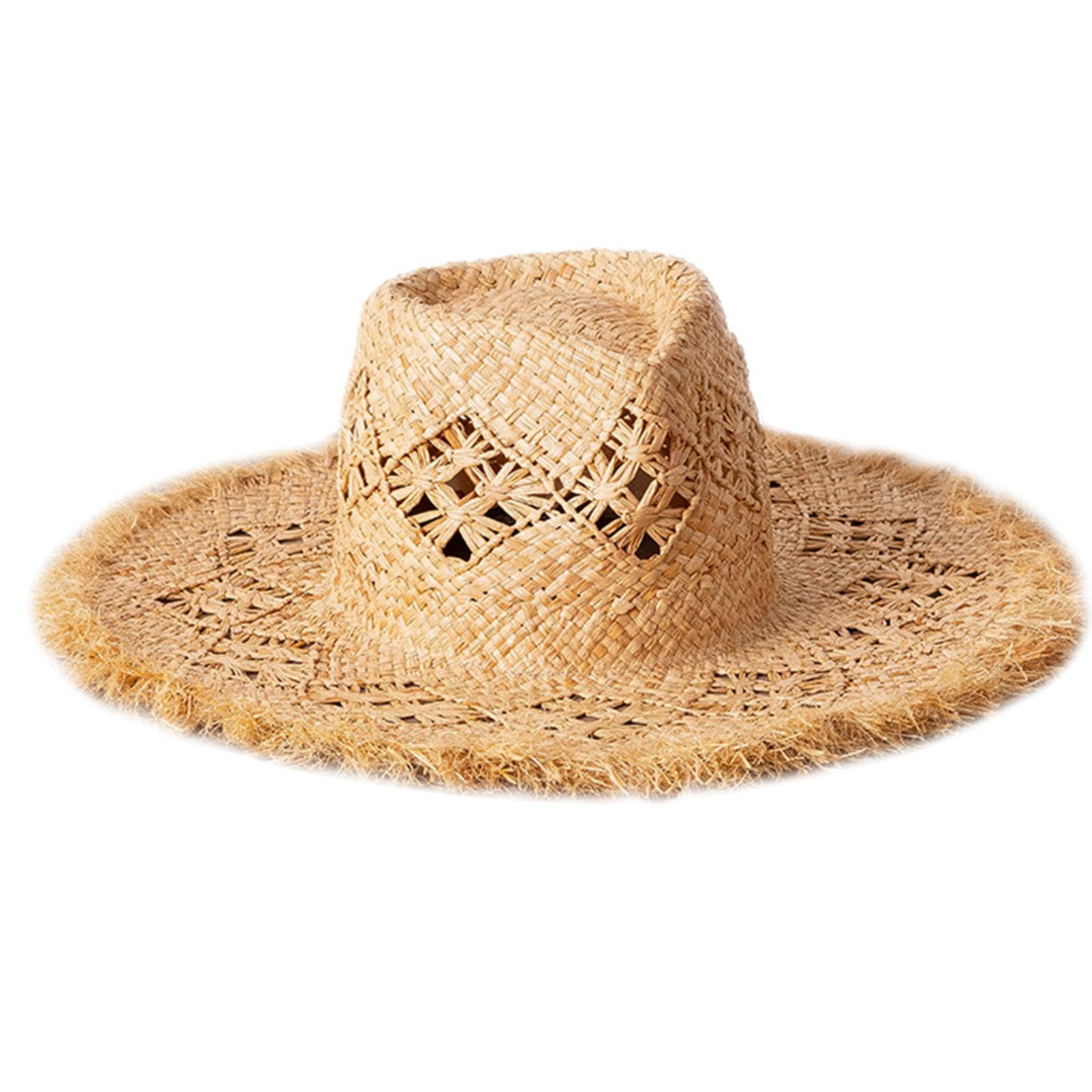 麦わら帽子 農作業 帽子 レディース つば広 ストローハット ビーチハット サンハット 中折れ ハット お..
