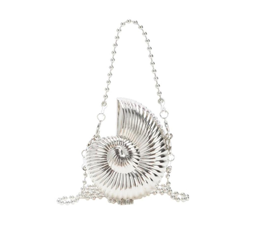 かわいい サザエ イブニングバッグ レディース ショルダーバッグ ハンドバッグ チェーン付き ボディバ..