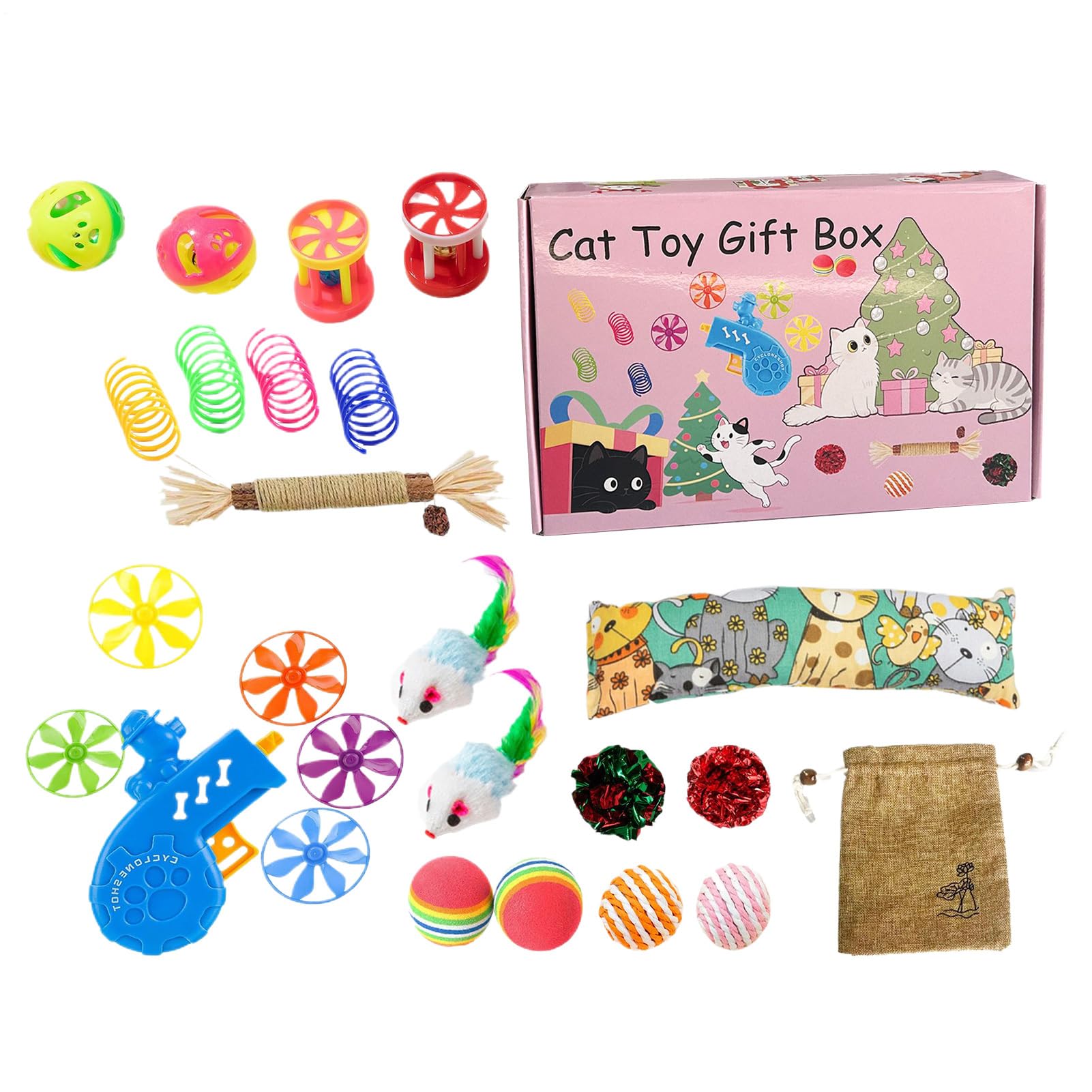 キャットトイセット - インタラクティブキャットトイ | 室内用インタラクティブゲーム 歯の健康 退屈解..