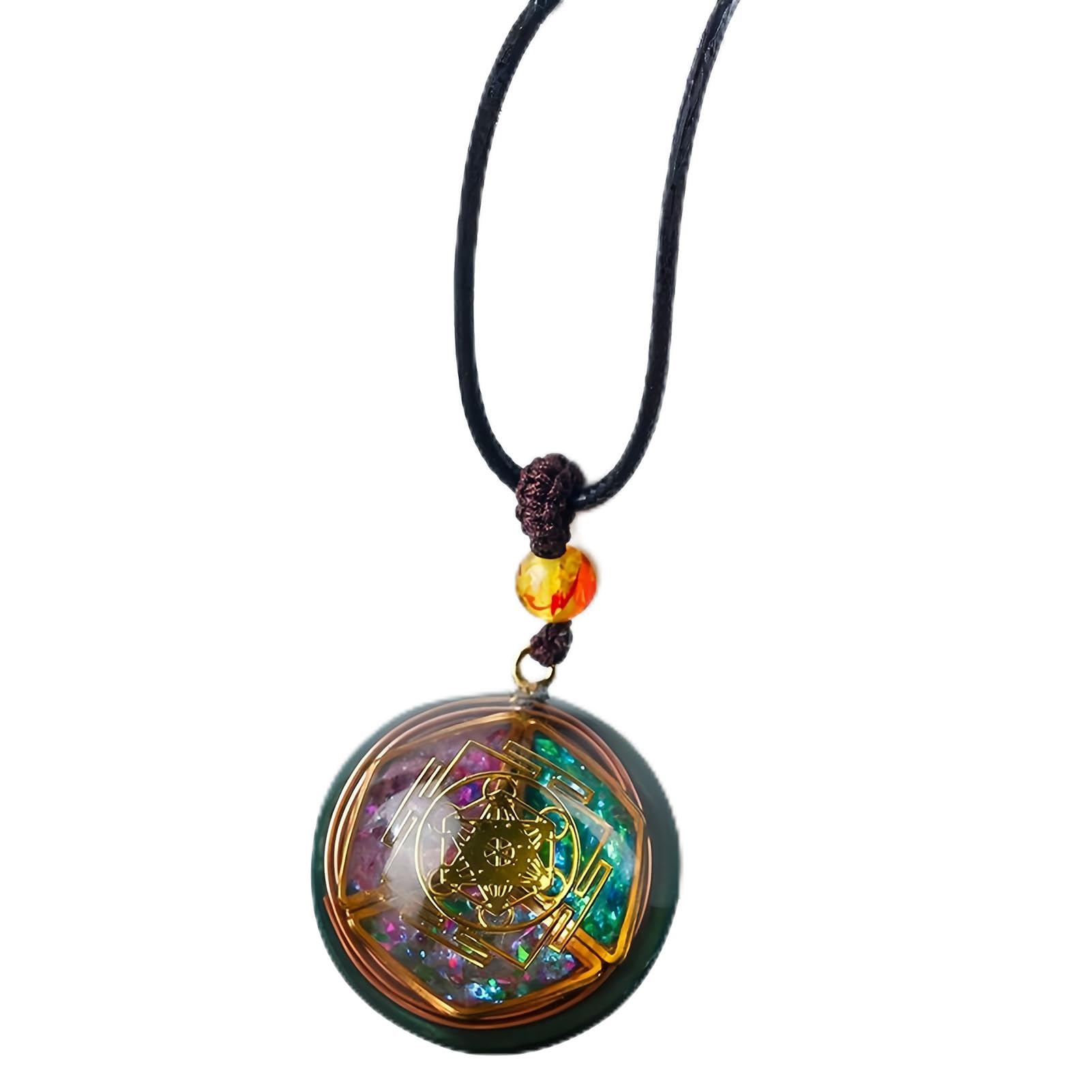 クリスタルストーンネックレス,クリスタル ポジティブエネルギー ネックレス,感情バランス 冷静さ ジュ..