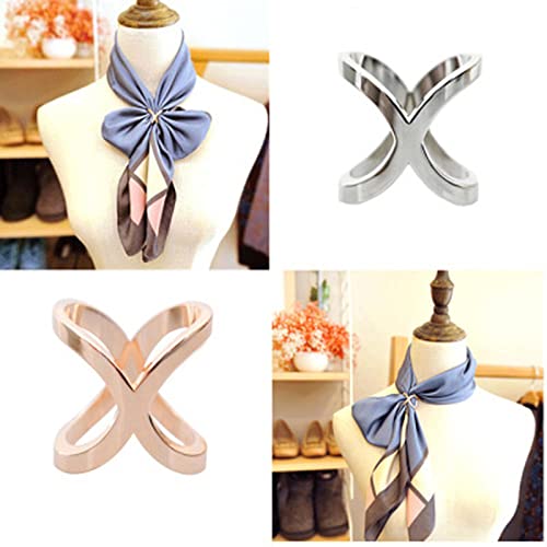 スカーフリング スカーフ留め トリプルリング クリップ ゴールド シルバー シンプル 通すだけで 簡単ア..