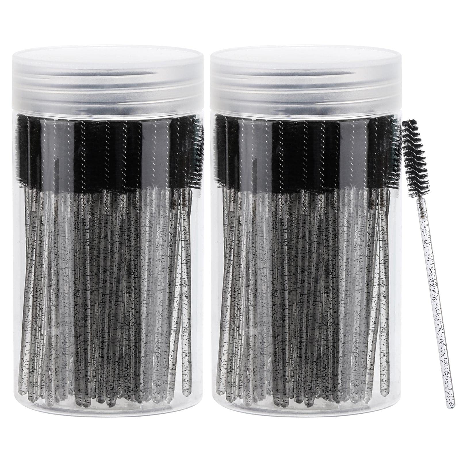 使い捨てマスカラワンド クリスタルアイブロウスプリーブラシ 200個 まつげエクステ用 ブラックラッシ..