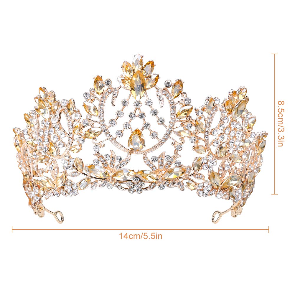 ラインストーン ティアラとクラウン レディース ガールズ ビンテージ プロム クイーン クラウン ループ..
