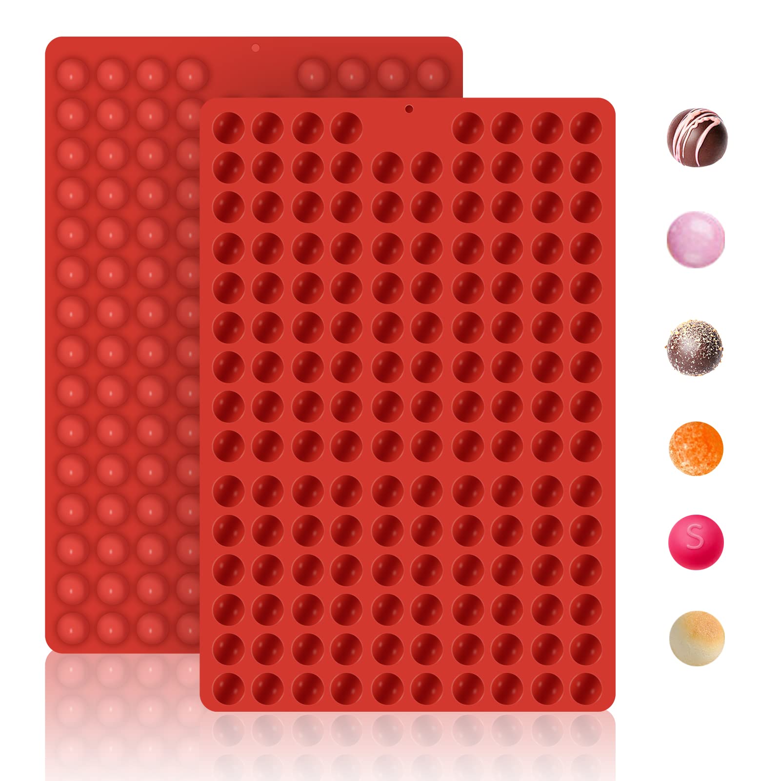 ミニシリコン型 2個 犬のおやつ型 106個 犬の骨型 69個 肉球シリコン型 ビスケット クッキー キャンディ チョコレート ゼリー ペット 犬用おやつ 型 (ミニラウンド)