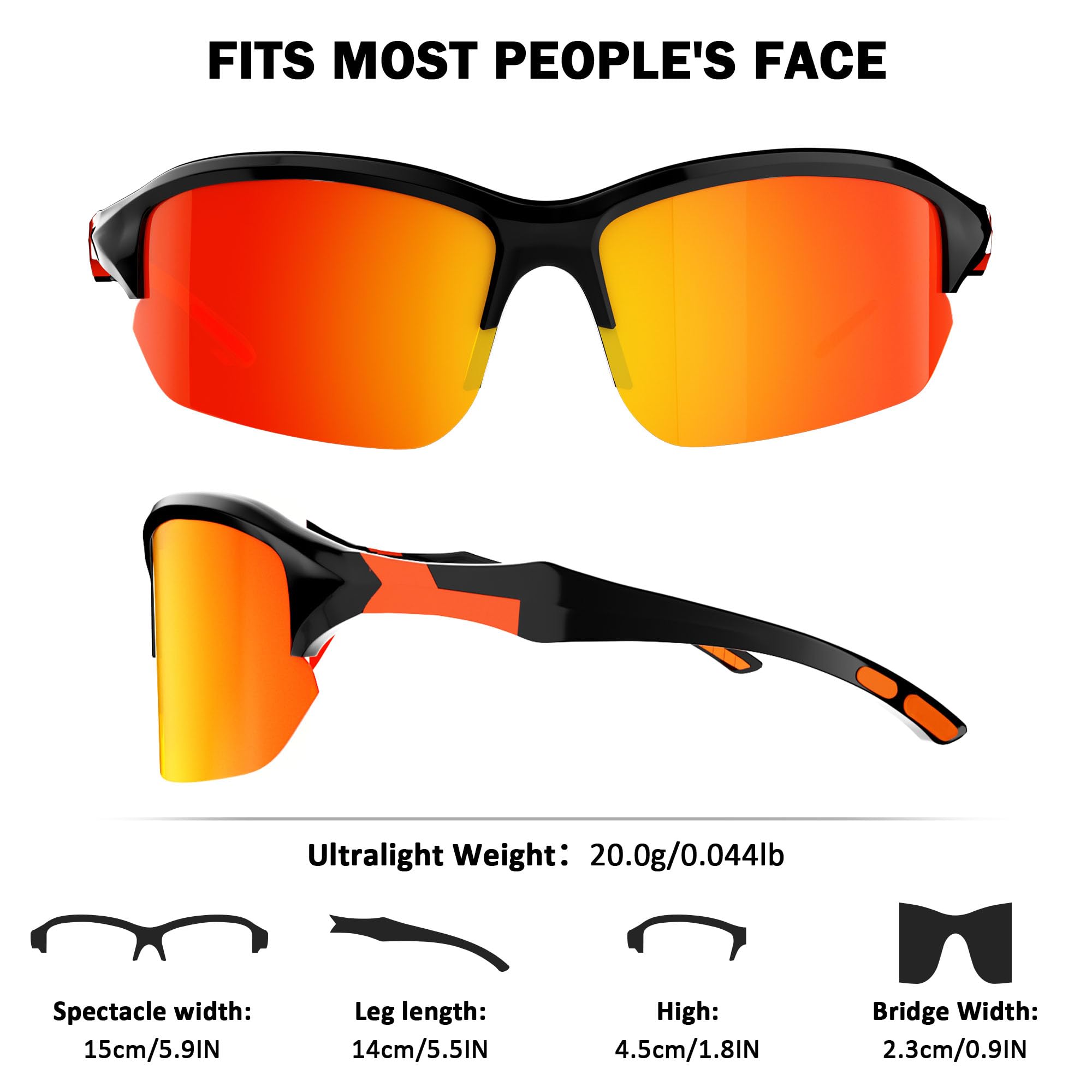 子供用偏光スポーツサングラス、ユース野球サングラス、UV400メガネ、男の子、女の子、サイクリ、ソフ..