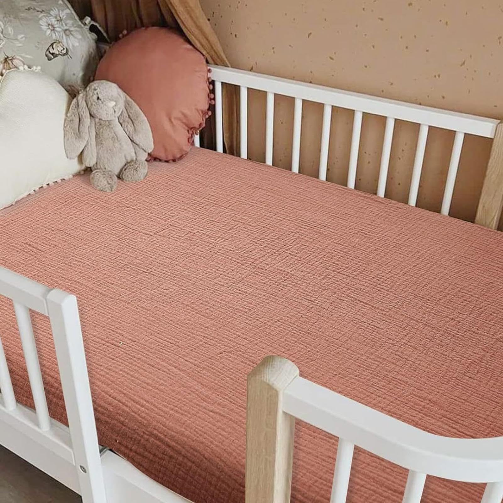 ベビーベッドシート、取り付けられたベビーベッドシート | 自由綿ガーゼはマットレスを取り付けました,..