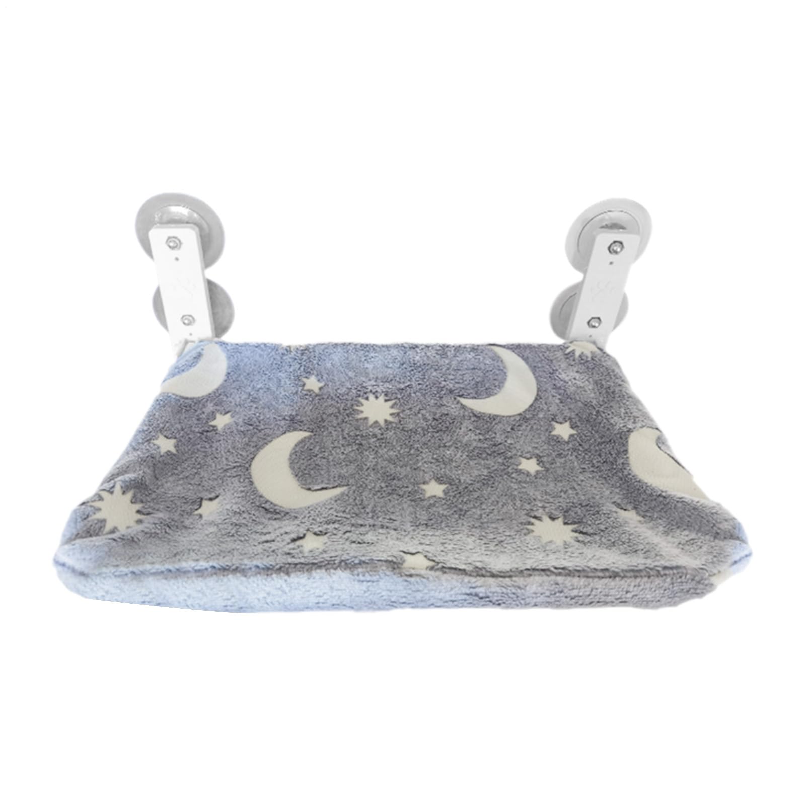 猫窓用ハンモック | 折りたたみペットハンモックベッド - 吸盤付き 暗所発光 おもちゃ付き 居心地良い..