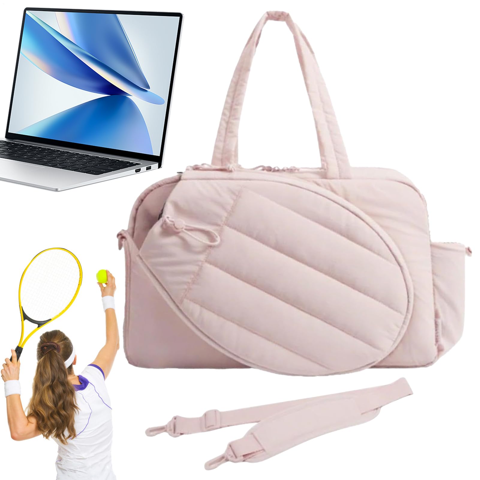 テニス ジムバッグ レディース 大型 スポーツ ハンドバッグ テニス ラケットバッグ レディース ピック..