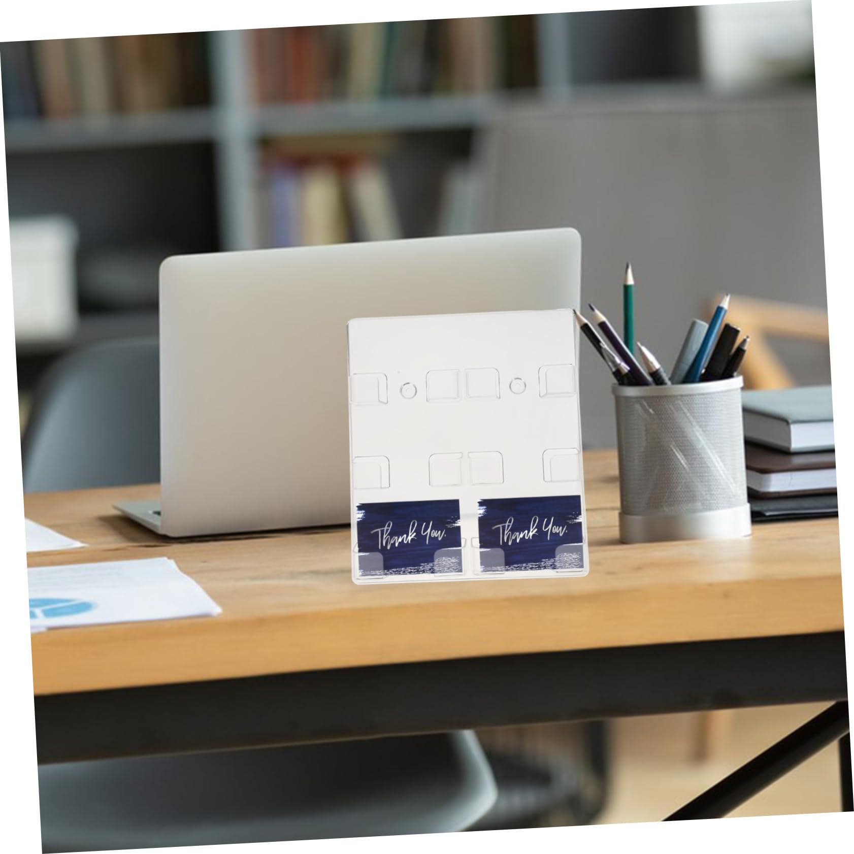 透明名刺ホルダー 6グリッド 壁掛け