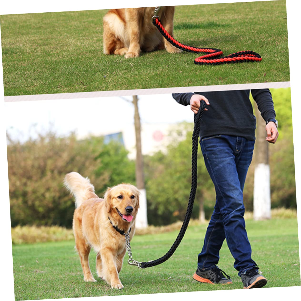 5本 反射材 ペット リード ハーネス リード 大型 犬 ハーネス ハイキング ウエスト パック 登山 犬 リ..