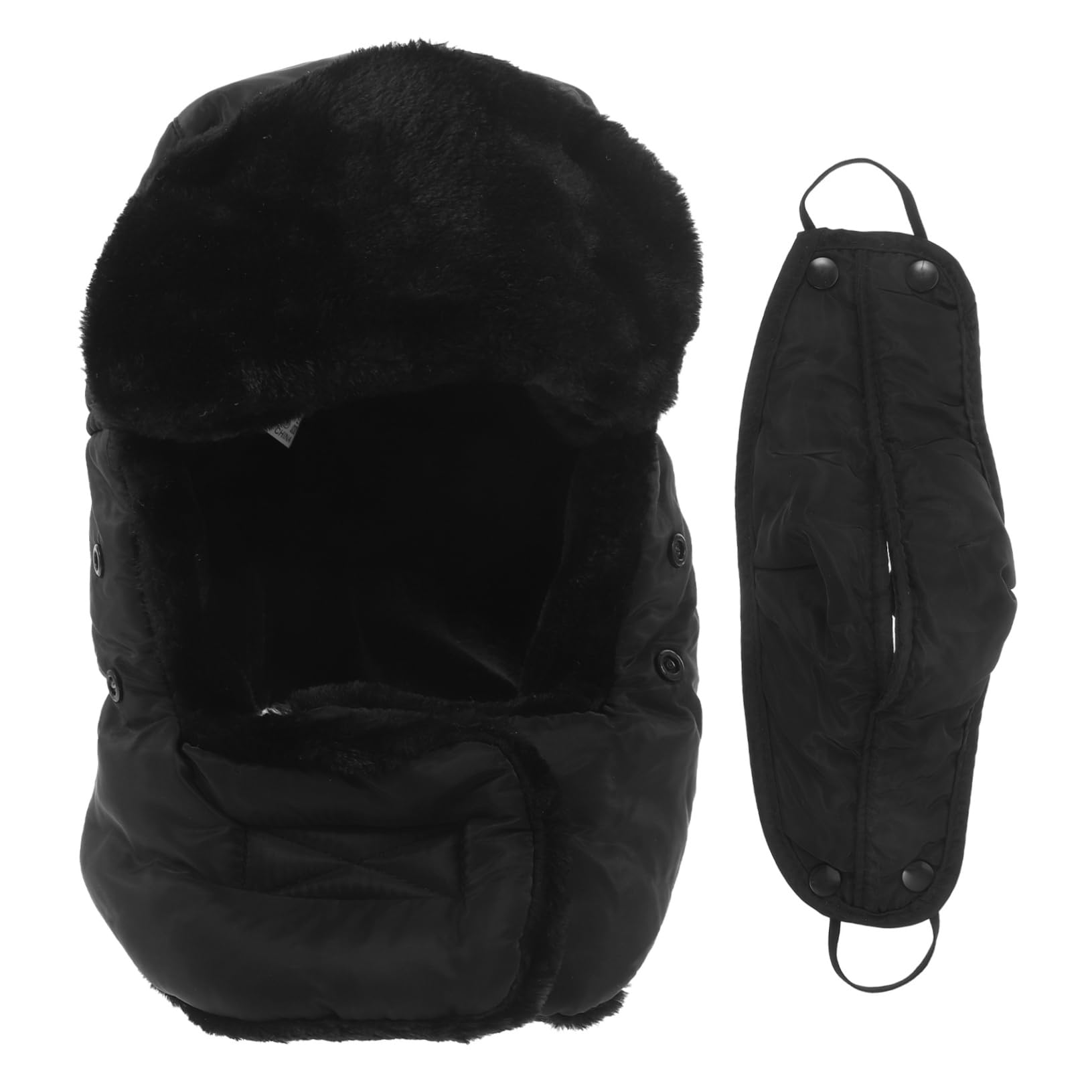 冬用暖かい耳あてキャップ 厚手防風帽子 男女兼用 ベルベット素材で保温 頭と耳をしっかり保護 アウト..