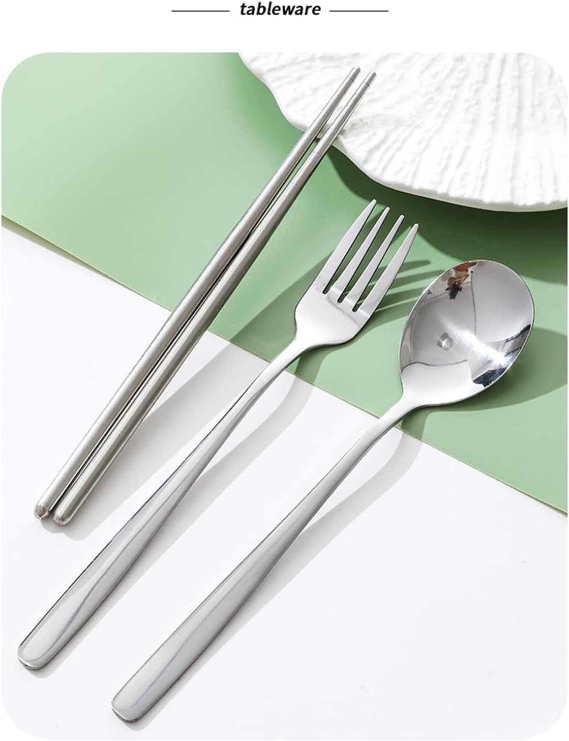 カトラリーセット ステンレス鋼 箸 フォーク スプーン 3点セット ケース 軽くて便利 子供用 大人用 ラ..