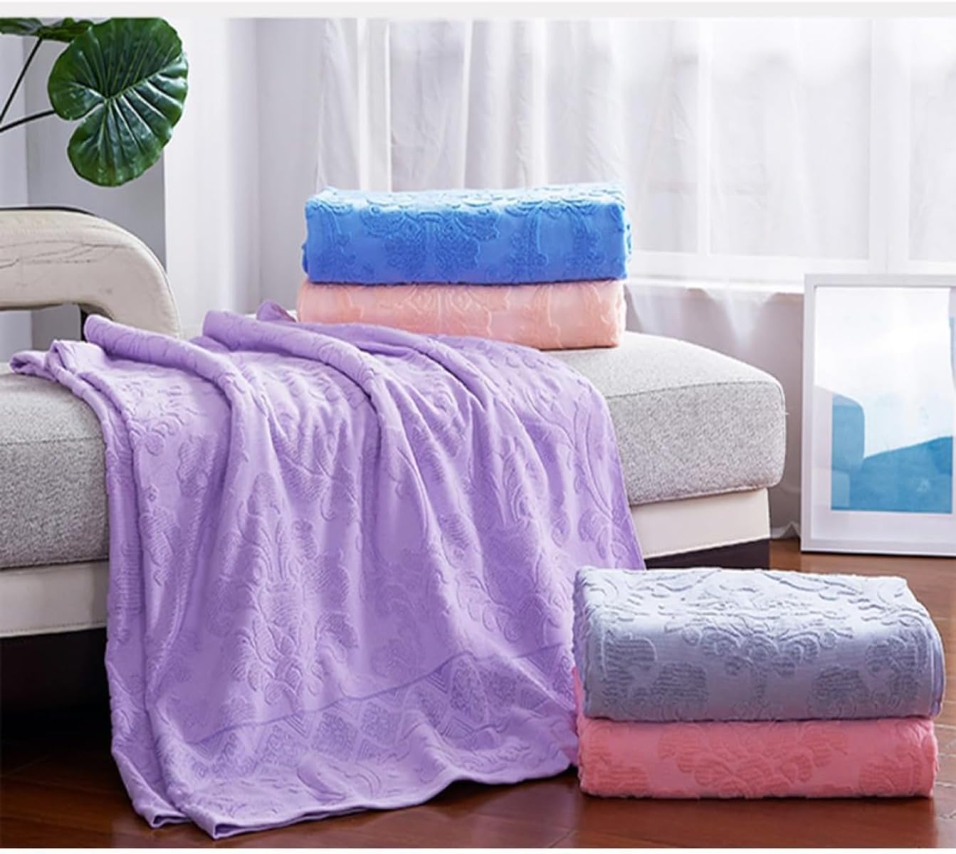 ふわふわな カラー7 洗える掛け布団 150*200cm シングルサイズ パイルが抜けにくいタオルケット ムレな..