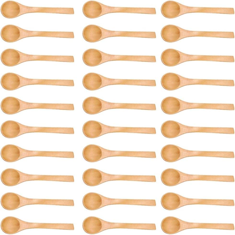 木製スプーン 天然木 12.5cm ミニスプーン スープスプーン マドラースプーン 調味料用 カトラリー キッ..