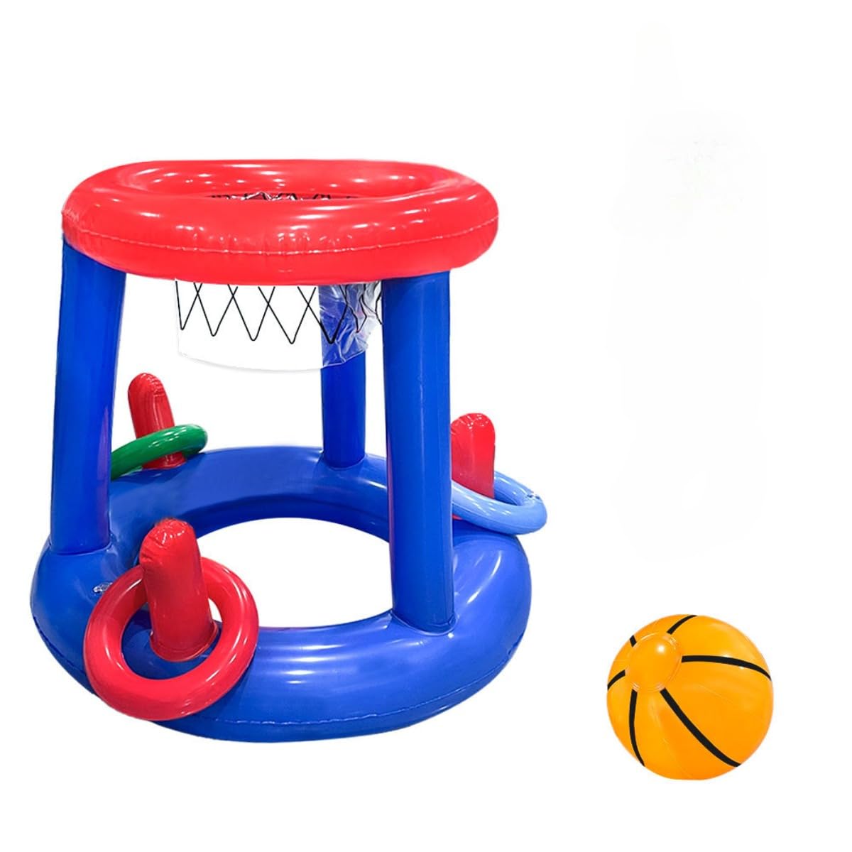 おもちゃ プール バスケットボール 水遊び プールトイ バスケットゴール 3つのサークルリング付き室内 ..