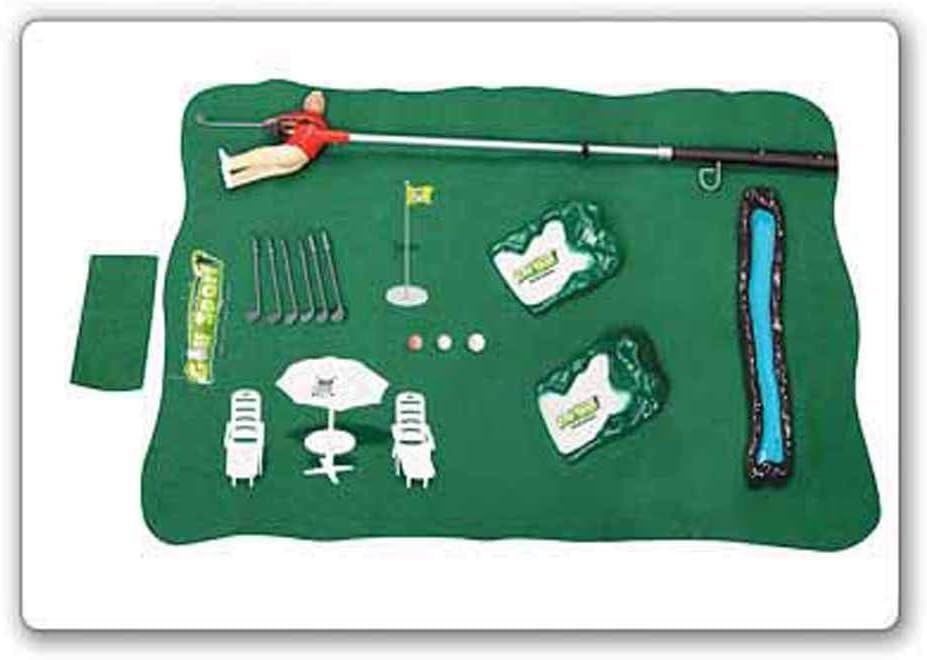 ゴルフゲーム、子供用ゴルフクラブセット、子供用ゴルフクラブに小さな男が付いたおもちゃの屋内ミニゴルフゲーム (A)