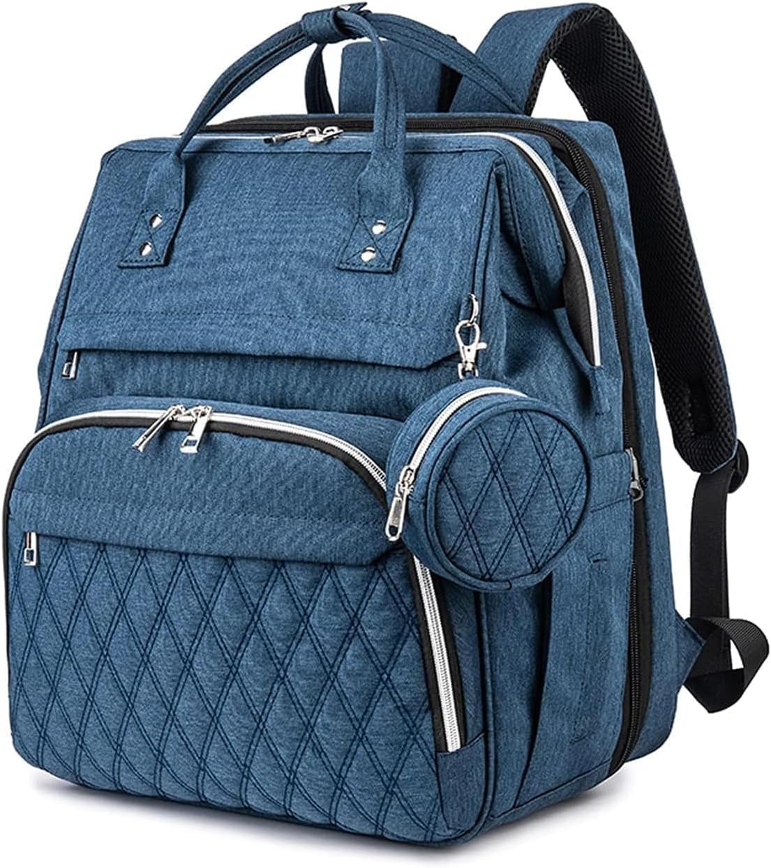 2024 マザーズバッグ ベビーベッド マザーズリュック 日除け 蚊虫避け 防水オムツ替え 保温ポケット付..