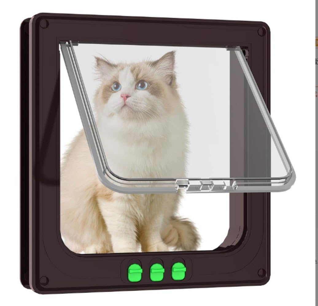 のペットドアの猫の二重入口の猫の犬の屋内スクリーンのガラスアクリルのゆとり、容易な取付け丈夫、耐..