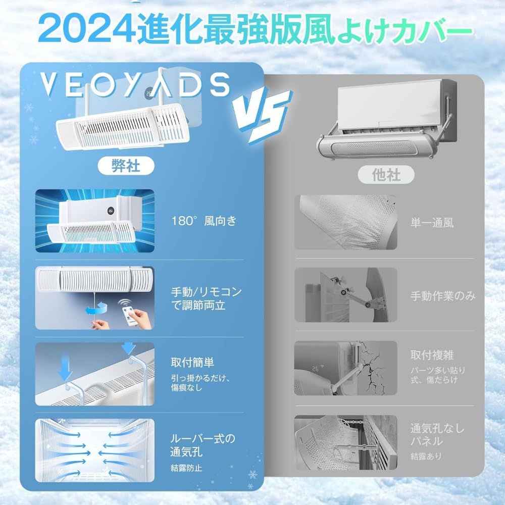 伸縮幅 ほとんど国内エアコン対応】 家庭＆会社兼用 冷房病対策 お年寄り/子供/直撃風に弱い人々 冷房暖房通用 エアコン風よけカバー 空気循環 節電 省エネ 結露対策カビが生えにくい 安全 2年メーカー保証 安心 (手動モデル) [並行輸入品]