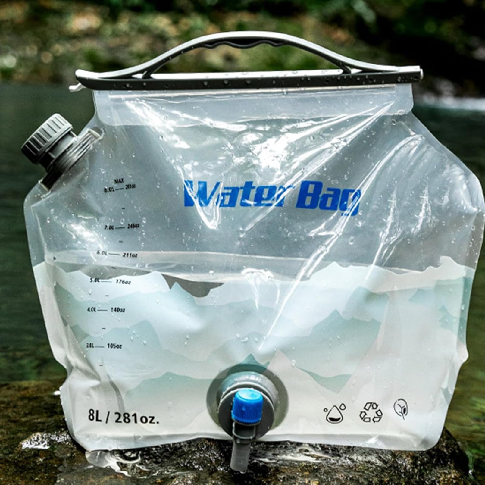 非常用給水バッグ 給水袋 蛇口付 折り畳み 避難 防災グッズ 災害用 ウォータータンク 大容量8 繰り返し..
