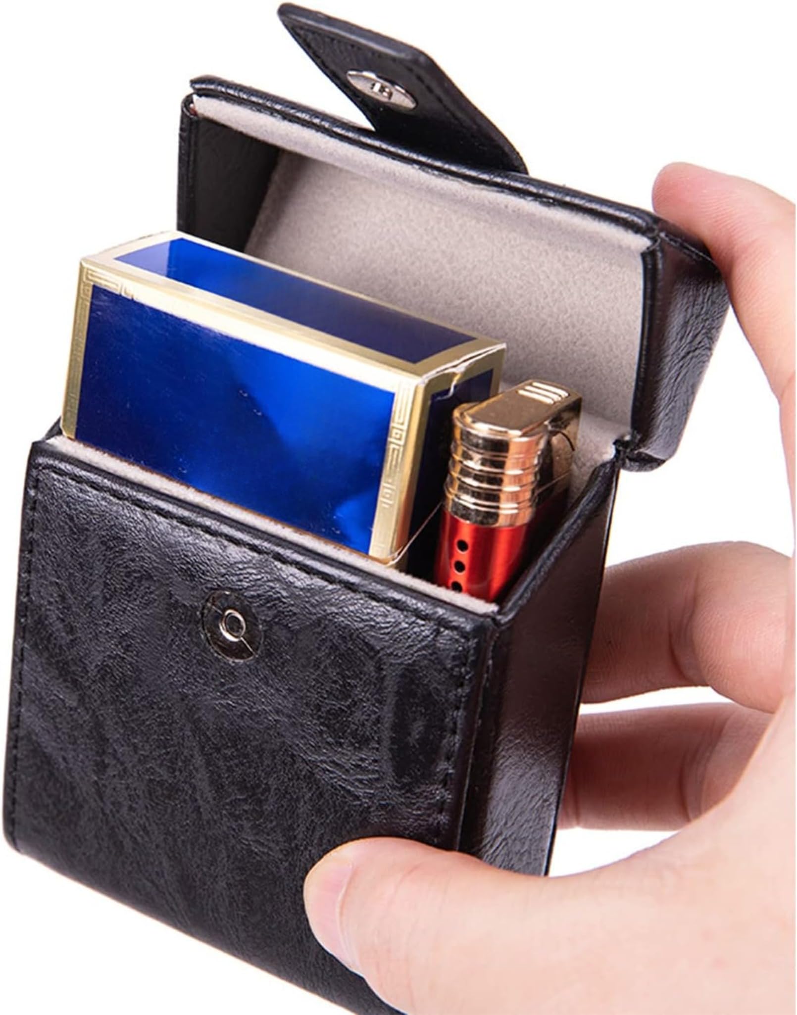 [] シガレットケース メンズ レザー シガレットケース ライターホルダー シガレットケース レザー シガレット収納ケース ポーチ ライターホルダー ネームカード収納容器用